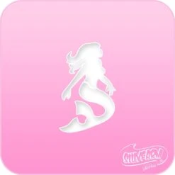 Pink Power Face Painting Stencil (1103) - Mermaid