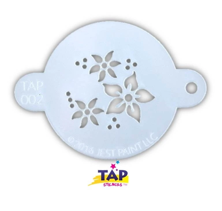 TAP 002 Face Painting Stencil - Flowers 1 TAP 002 Face Painting Stencil - Flowers