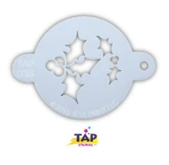 TAP 038 Face Painting Stencil - Holly Leaf And Berries