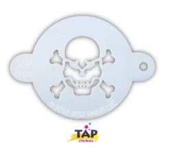 TAP 044 Face Painting Stencil - Skull With Crossbones