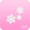 Pink Power Face Painting Stencil (1139) - Triple Snowflakes