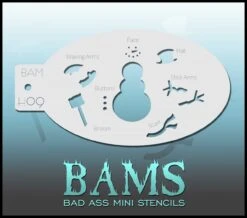Bad Ass Mini Holiday Stencil - Snowman - H09