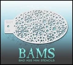 Bad Ass Mini Holiday Stencil - Snowflakes - H11