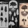 Tattoo Pro Stencil - Trees (ATPS164)