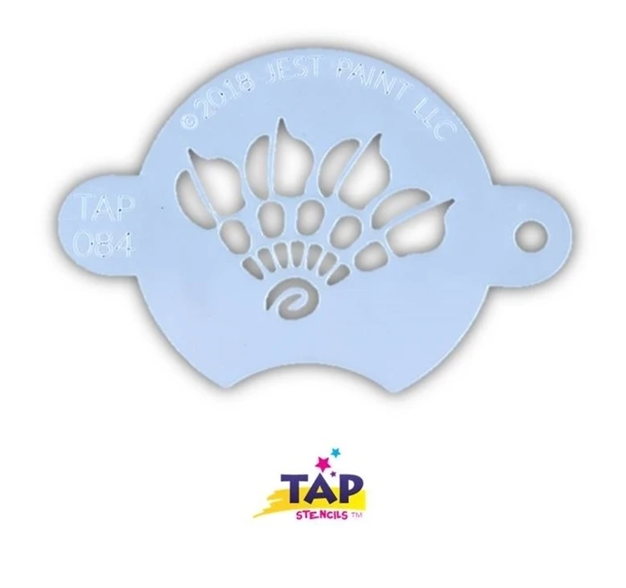 TAP 084 Face Painting Stencil - Henna Fan 1 TAP 084 Face Painting Stencil - Henna Fan