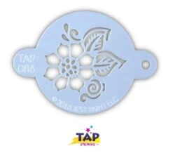 TAP 086 Face Painting Stencil - Henna Full Flower With Leaves