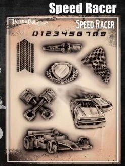 Painted Mold Supplies Store -Painted Mold Supplies Store 0012338 tattoo pro stencil speed racer atps177