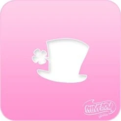 Pink Power Face Painting Stencil (1118) - Lucky Top Hat