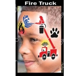 Fire Truck Stencil Eyes Profile - SOBA