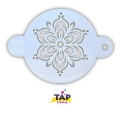 TAP 098 Face Painting Stencil - Full Henna Fancy Flower