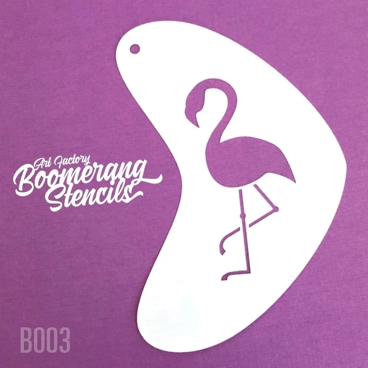 Art Factory Boomerang Stencil - Flamingo (B003) 1 Art Factory Boomerang Stencil - Flamingo (B003)
