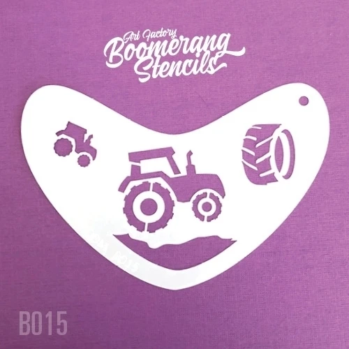 Art Factory Boomerang Stencil - Tractor (B015) 1 Art Factory Boomerang Stencil - Tractor (B015)