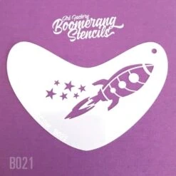Art Factory Boomerang Stencil - Rocket (B021)