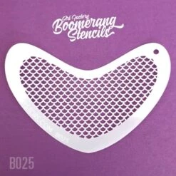 Art Factory Boomerang Stencil - Small Scales ( Fish, Mermaid ) (B025)