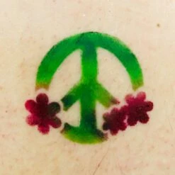 Flower Round Peace Sign - Dream Stencil - 25 -Painted Mold Supplies Store 0014499 flower round peace sign dream stencil 25