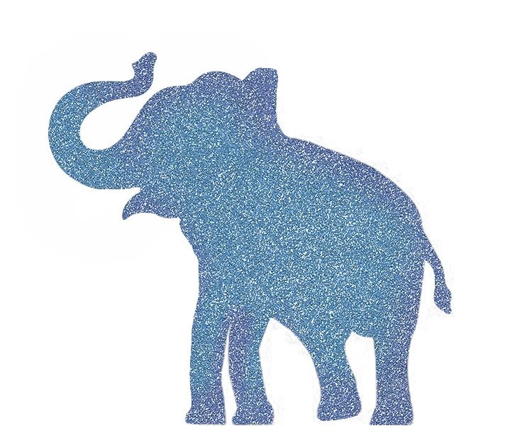 Elephant Glitter Tattoo Stencil - HP-7 (5pc Pack) 3 Elephant Glitter Tattoo Stencil - HP-7 (5pc Pack) - Image 3