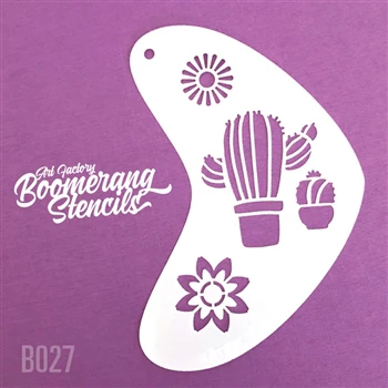 Art Factory Boomerang Stencil - Cactus (B027) 1 Art Factory Boomerang Stencil - Cactus (B027)