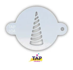 TAP 104 Face Painting Stencil - Unicorn Horn Swirl