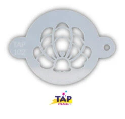 TAP 102 Face Painting Stencil - Mermaid Crown Clam Shell