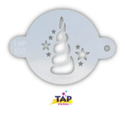 TAP 103 Face Painting Stencil - Unicorn Horn With Stars