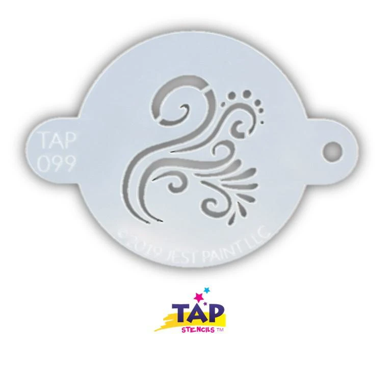 TAP 099 Face Painting Stencil - Swirly Detail 2 TAP 099 Face Painting Stencil - Swirly Detail - Image 2