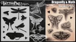 Tattoo Pro Stencil - Dragonfly & Moth (ATPS183)