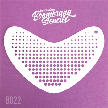 Art Factory Boomerang Stencil - Halftone (B022) 2 Art Factory Boomerang Stencil - Halftone (B022) - Image 2