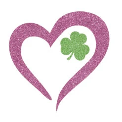 Heart Shamrock Glitter Tattoo Stencil - HP-46 (5pc Pack) -Painted Mold Supplies Store 0016390 heart shamrock glitter tattoo stencil hp 5pc pack