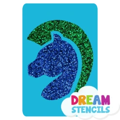 Fierce Pony Glitter Tattoo Stencil - HP-100 (5pc Pack)