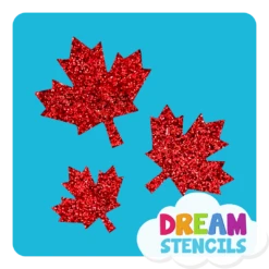 Cascading Maple Leaves Glitter Tattoo Stencil - HP-104 (5pc Pack)