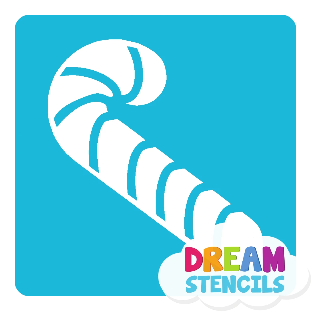 Candy Cane Glitter Tattoo Stencil - HP-19 (5pc Pack) 2 Candy Cane Glitter Tattoo Stencil - HP-19 (5pc Pack) - Image 2
