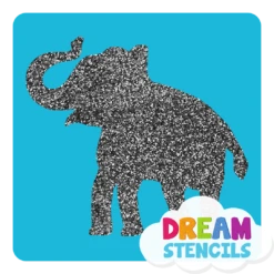 Elephant Glitter Tattoo Stencil - HP-7 (5pc Pack)