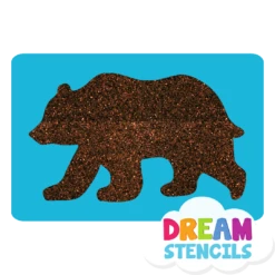 Grizzly Bear Glitter Tattoo Stencil - HP-11 (5pc Pack)