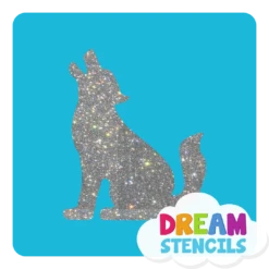 Wolf Glitter Tattoo Stencil - HP-16 (5pc Pack)