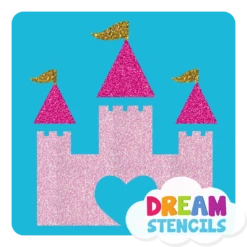 Dream Castle Glitter Tattoo Stencil - HP-59 (5pc Pack)