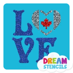 Love Canada Glitter Tattoo Stencil - HP-81 (5pc Pack)