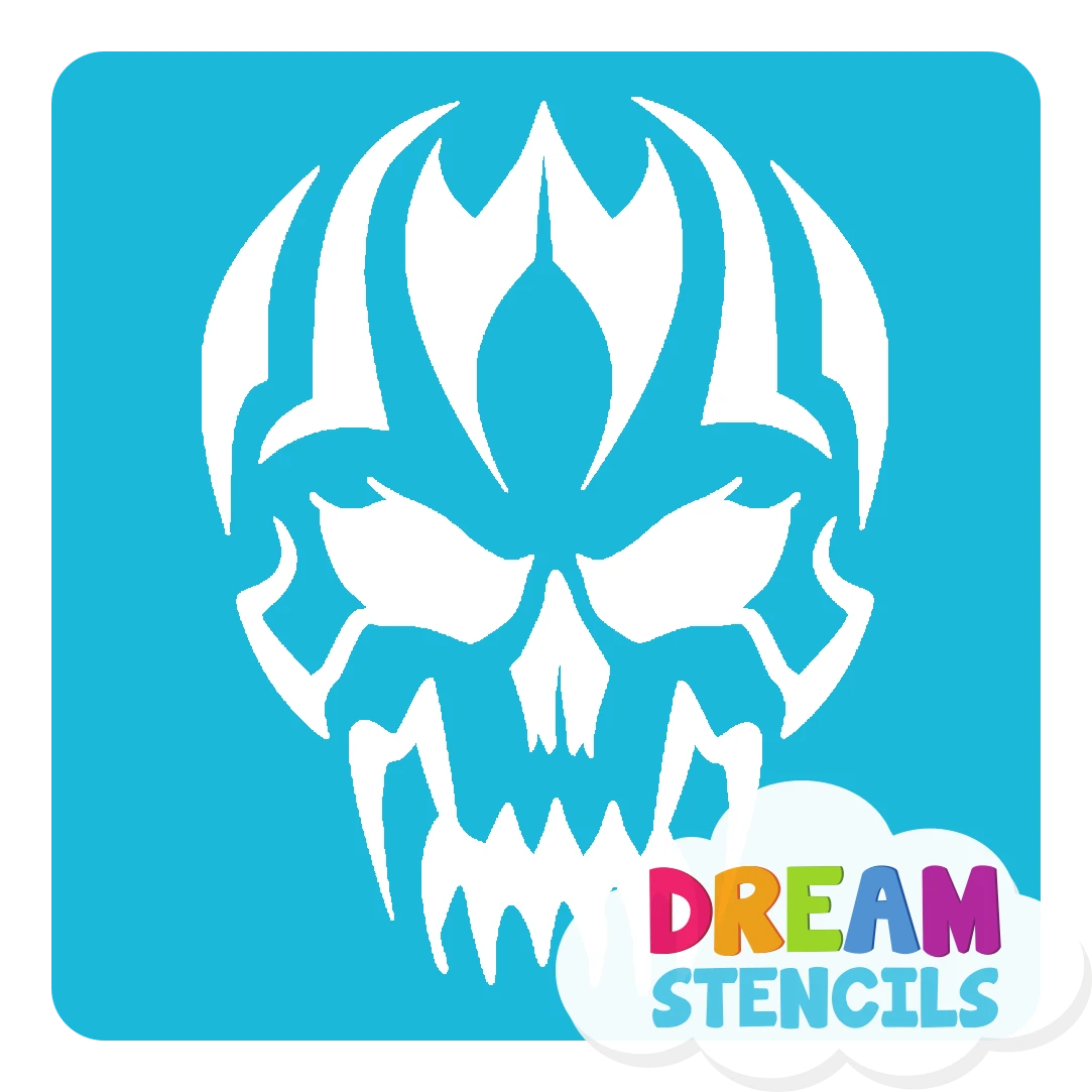Tribal Evil Skull Glitter Tattoo Stencil - HP-131 (5pc Pack) 2 Tribal Evil Skull Glitter Tattoo Stencil - HP-131 (5pc Pack) - Image 2