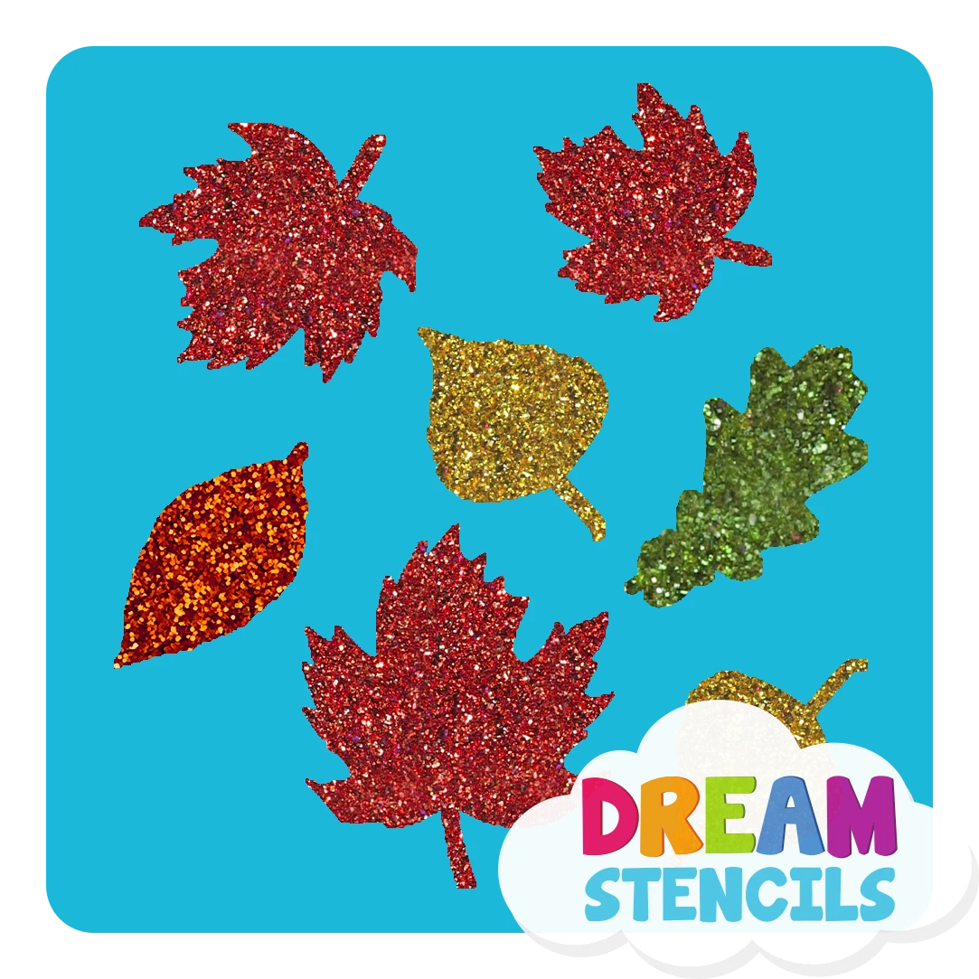 Tree Leaves Glitter Tattoo Stencil - HP-160 (5pc Pack) 1 Tree Leaves Glitter Tattoo Stencil - HP-160 (5pc Pack)