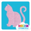 Sitting Cat Glitter Tattoo Stencil - HP-201 (5pc Pack)