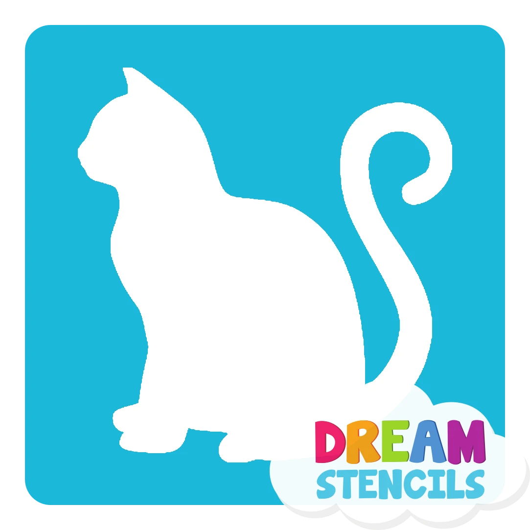 Sitting Cat Glitter Tattoo Stencil - HP-201 (5pc Pack) 2 Sitting Cat Glitter Tattoo Stencil - HP-201 (5pc Pack) - Image 2