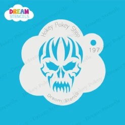 Tribal Evil Skull - Dream Stencil - 197