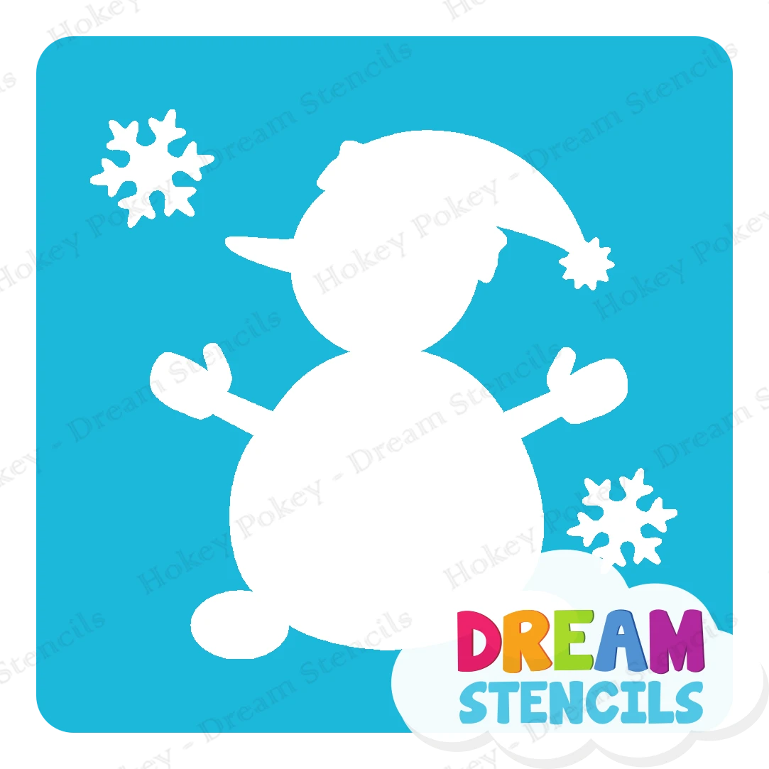 Jolly Snowman Glitter Tattoo Stencil - HP-211 (5pc Pack) 2 Jolly Snowman Glitter Tattoo Stencil - HP-211 (5pc Pack) - Image 2