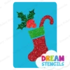Christmas Stocking Glitter Tattoo Stencil - HP-207 (5pc Pack)