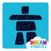 Inukshuk #4 - Glitter Tattoo Stencil - HP-227 (5pc Pack)