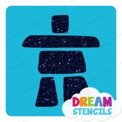 Inukshuk #4 - Glitter Tattoo Stencil - HP-227 (5pc Pack)