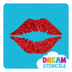 Kissing Lips Glitter Tattoo Stencil - HP-236 (5pc Pack)