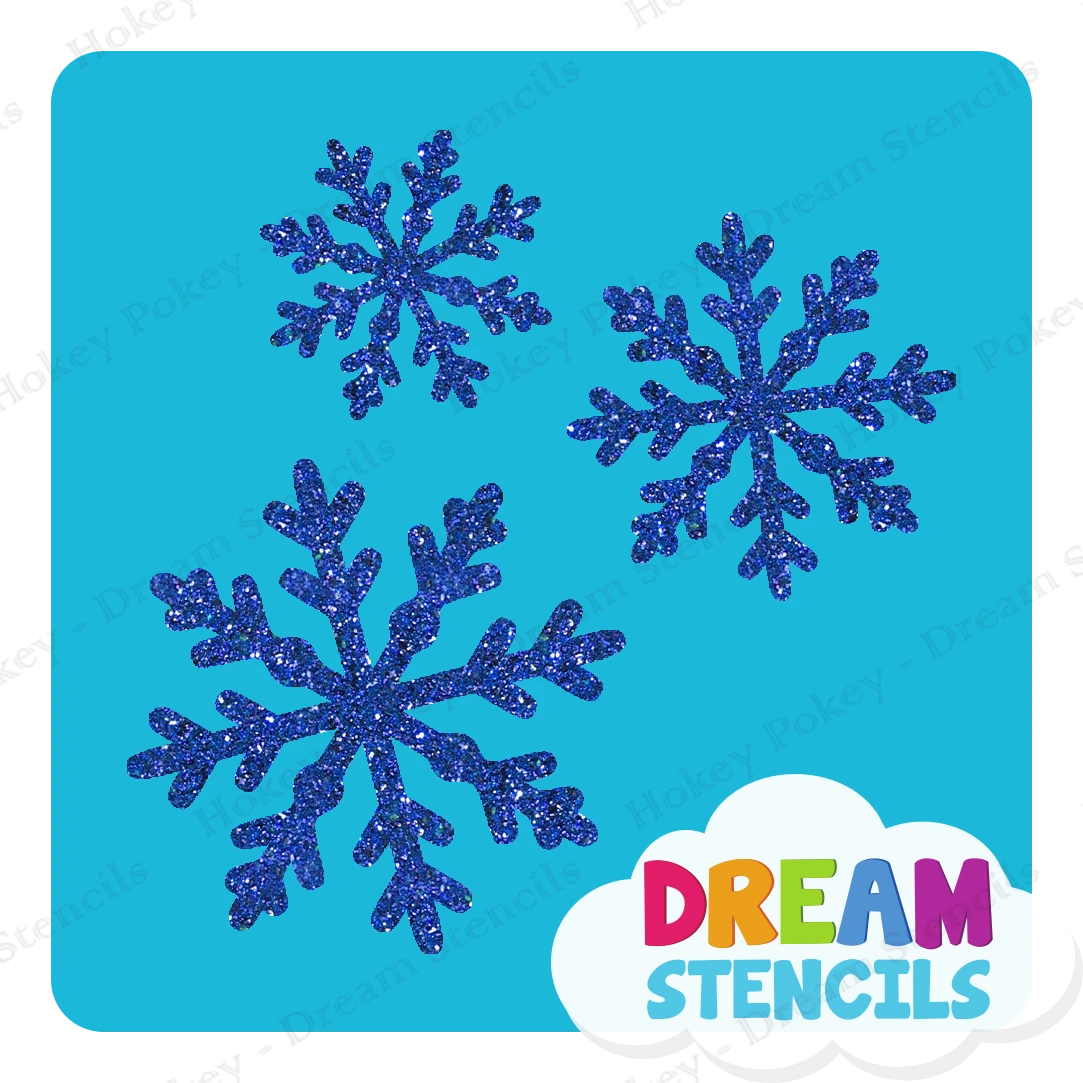 Snowflake Cluster Glitter Tattoo Stencil - HP-245 (5pc Pack) 1 Snowflake Cluster Glitter Tattoo Stencil - HP-245 (5pc Pack)