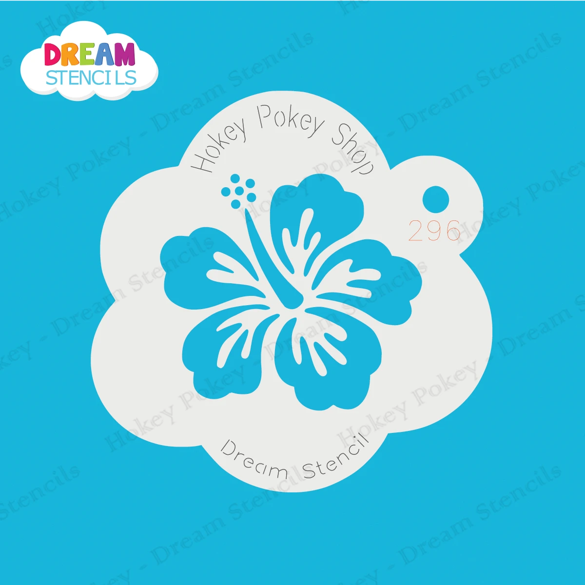Tropical Hibiscus - Dream Mylar Stencil - 296 1 Tropical Hibiscus - Dream Mylar Stencil - 296