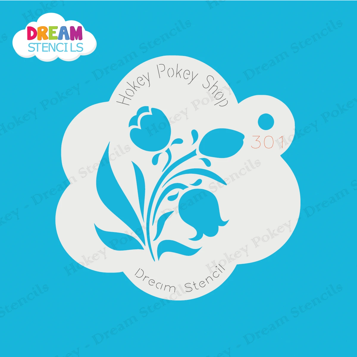 Tulips With Leaves - Dream Mylar Stencil - 301