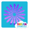 Astra Flower Glitter Tattoo Stencil - HP-316 (5pc Pack)